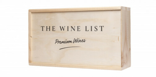 pos 2-vaks kistje the wine list staand